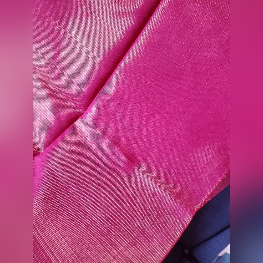Vibrant Pink Tissue Saree Petfect For Weddings